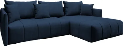 Produktbild von FURMEB24 - DON 245 x 180 cm  Sofa mit Schlaffunktion und  zwei Bettk€sten -  Ecksofa mit Kissen , Stoff Monoliht -  Blau