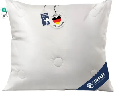 Produktbild von Kamelhaarkissen, 3-Kammer Kopfkissen 80x80 cm, Kissen 100% Kamelhaar (Außen), CASIMUM