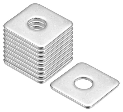 Image de 10 joints plats carrés M8x25x25x2 mm, en acier inoxydable 304