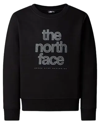 Obrázek produktu pro Mikina s logem North Face pro dívky, reflexní potisk, volný střih, barva: černá (TNF Black), velikost: 7/8