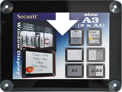 Image de Securit fenêtre cadre d'affichage DIN A3 noir