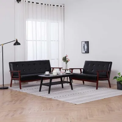 Obrázok produktu pre VidaXL 278396, Čierna, 3 sedadlo/sedadiel, Polyester, 1580 mm, 670 mm, 735 mm