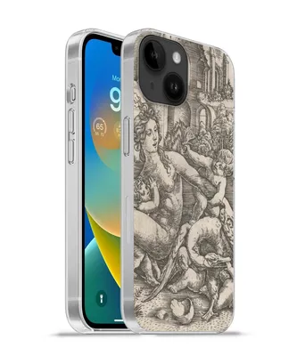 Produktbild von MuchoWow® Handyhülle Schutzhülle Hülle für Apple iPhone 14 - Softcase Leda und der Schwan mit ihren vier Kindern - Gemälde von Meister IB mit dem Vogel Silikon Softcase Handy Hülle - Mobiltelefonhülle