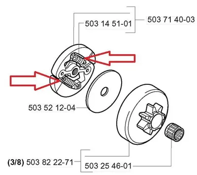 Obrázek produktu pro Pružina spojky K960, K970, K1260, K1270, 3120XP