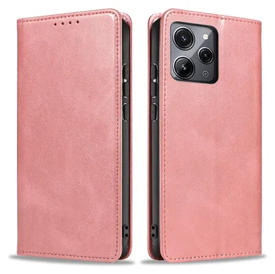 Produktbild von Handyhülle für Xiaomi Redmi 12 Kunstleder Flip Cover Hülle Klapphülle Case Kartenfach Farbe: Rosa