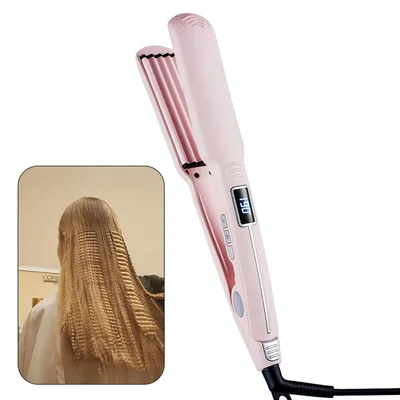 Produktbild von Keramik-Glätteisen für mehr Volumen, Haarglätter mit LCD-Display und einstellbarer Temperatur, langlebiges Styling-Tool