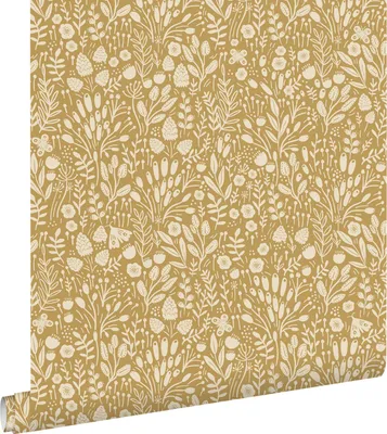 Produktbild von ESTAhome Tapete Blumen Ockergelb 50 x 900 cm