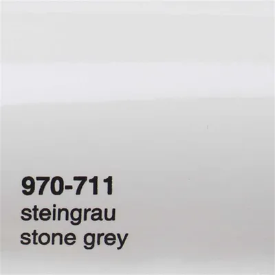 Produktbild von (25€/m²) Oracal 970RA Autofolie 711 Steingrau Glanz Folie 152 cm Breite Laufmeterware gegossene Auto Folie selbstklebend