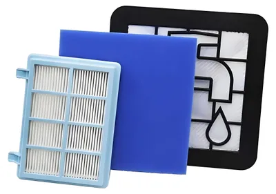 Produktbild von Filter-Set geeignet für Philips PowerPro Compact und Power Pro Active und City Filterset FC8010/02 FC8010/01 HEPA Allergie - Staubsauger Teile
