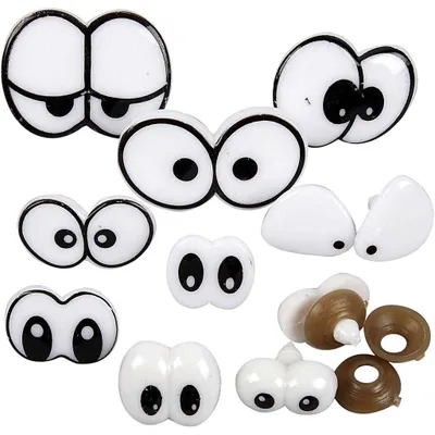 Immagine prodotto di Lustige Augen, assortimento, 2-3 cm, 9 nero.