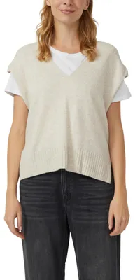 Productafbeelding van s.Oliver 2177368.81W9.44, Trui, Volwassenen, Dames, Beige, Relaxte pasvorm, Korte mouwen