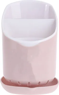 Produktbild von Besteckhalter mit Tablett Excellent Houseware, Kunststoff, 12x11 cm, rosa
