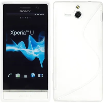 Produktbild von PhoneNatic Case kompatibel mit Sony Xperia U - weiß Silikon Hülle S-Style + 2 Schutzfolien