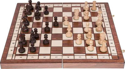 Produktbild von Schachturnier 4 - Holzschachfiguren und Schachbrett
