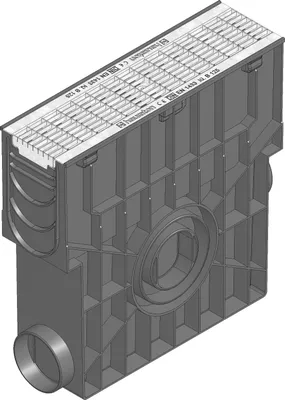 Immagine prodotto di HAURATON RECYFIX Einlaufkasten mit Klemm-Maschenrost 500x150x488mm