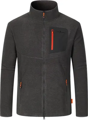 Produktbild von Blue Wave Herren Fleecejacke Mirco mit Stehkragen - Jacke mit Reißverschluss in Anthrazit Größe M