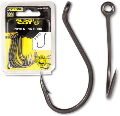 Produktbild von Black Cat Power Rig Haken DG - 6 Wallerhaken, Größe:7/0
