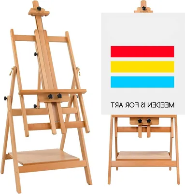 Immagine prodotto di Cavalletto in legno grande – cavalletto da pittura per artisti, regolabile fino a 223 cm, ideale per tele