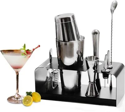 Image de Set de shaker à cocktail 8 pièces - Kit de mixologie pour barman