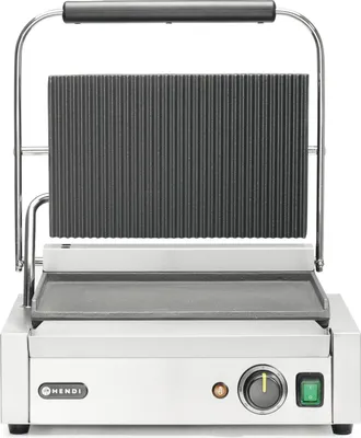 Produktbild von HENDI Kontaktgrill Panini oben gerillt, unten glatt