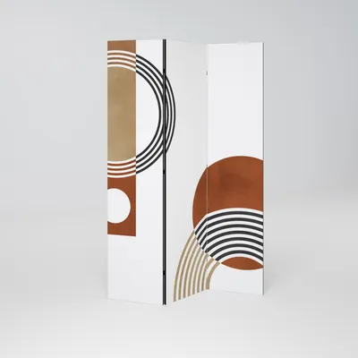 Produktbild von SpaceRebels Paravent Raumteiler - 3-teilig Raumtrenner, Druck 1-Seite - Raumtrenner - Trennwand Wohnung - Room Divider - Spanische Wand Deko Modern Sichtschutz