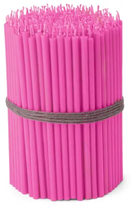 Immagine prodotto di 250x Candele a bastoncino rosa senza fuliggine senza gocciolamento sottili L 16cm Cera di paraffina Premium 36120