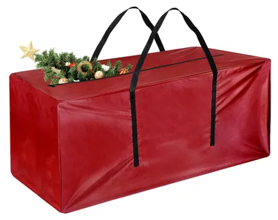 Weihnachtsbaum-Aufbewahrungstasche, 122x38x55 cm, rot, für Bäume bis 2,1 m