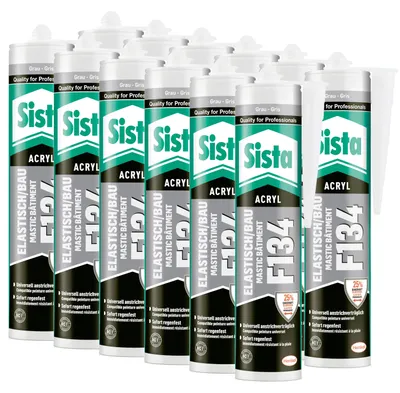 Produktbild von Sista F134 Elastisch/Bau grau, 12x 300ml
