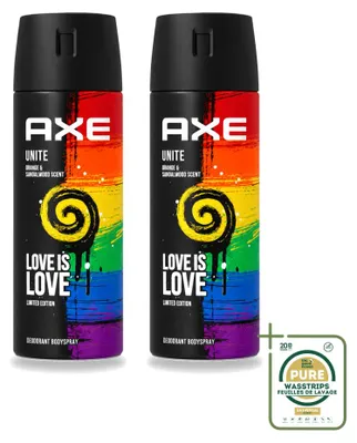 Imagen del producto de 2 aerosoles desodorantes Axe Unite, 150 ml - Paquete ahorro - 2 unidades