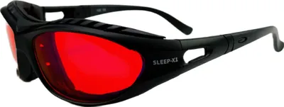 Zdjęcie produktu dla Okulary SLEEP-X1 chroniące przed światłem niebieskim i zielonym - czerwone