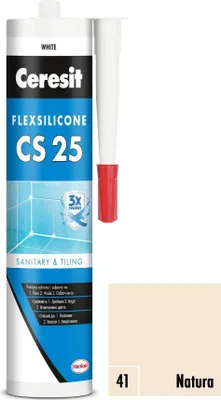 Zdjęcie produktu dla Silikon sanitarny Ceresit CS 25 natura, 280 ml