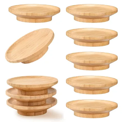 Produktbild von Weinglasaufsatz Bambus,10 Stück Charcuterie Topper, Glasdeckel, Partyzubehör für Familie und Event