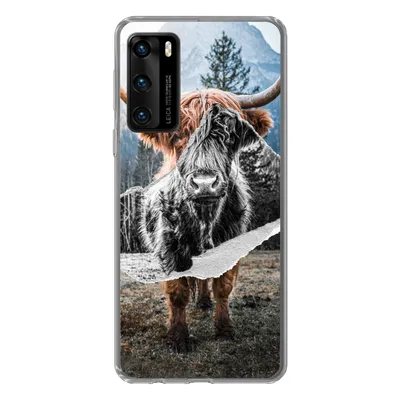 Produktbild von MuchoWow® Handyhülle Schutzhülle Hülle für Huawei P40 Schottischer Highlander - Kuh - Tiere Silikon Softcase Handy Hülle - Handytasche