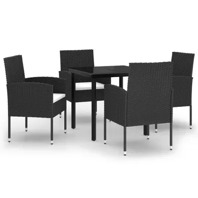 Image de vidaXL Ensemble de jardin 5 pièces noir