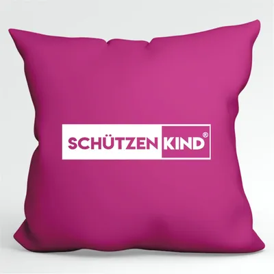 Produktbild von Hellweg Druckerei Zierkissen Schützenkind Modern Geschenk Couchkissen Fuchsia 40x40cm mit Füllung  Baumwolle Schützenkind Modern Souvenir