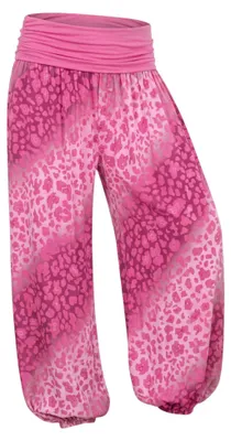 Produktbild von Haremshose Damen Sommerhose Gr. 36-44 luftige Leo Look Flatterhose weites Bein