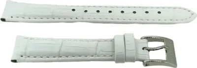Produktbild von Nautica | Uhrenarmband 16mm weiß Leder gepolstert Kroko-Optik A10507M