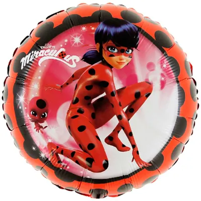 Produktbild von Party Factory Folienballon Miraculous Lady Bug 18" Heliumballon Luftballon
