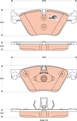 Zdjęcie produktu dla Klocki Hamulcowe Bmw Przód F10/F11 520-535 10-