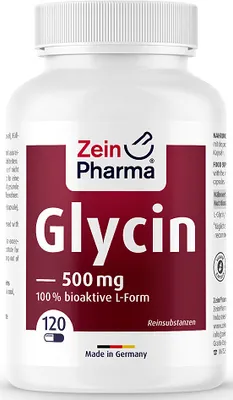 Zdjęcie produktu dla Zein Pharma - L-glicyna, 500 mg, 120 kapsuek
