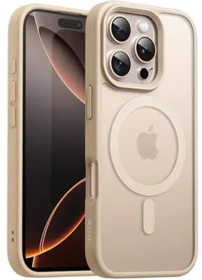 Imagen del producto de Funda magnética para iPhone 16 Pro: Transparente, con acabado mate y compatible con MagSafe