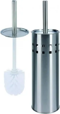 Produktbild von Bathroom Solutions Toilettenbürste mit Halterung, Edelstahl, 10x39 cm, Silber