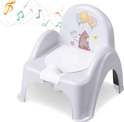 Produktbild von Babykajo Töpfchen mit Musik. Kinder Töpfchen mit herausnehmbarem Topf und Anti-Rutsch Beschichtung - Baby Töpfchen mit Griff zum einfachen Ausleeren!