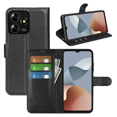 Immagine prodotto di Per ZTE Blade A73 4G / V50s / Axon 50 Lite Smart Mobile Phone Case Black Art Leather Case Cover Case Book
