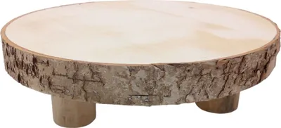 Image de Deko Table en bois 20cm Décoration de table Décoration de Noël Support pour arrangements floraux Plateau en bois