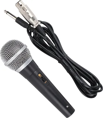 Obrázek produktu pro Mikrofon XLR s kabelem XLR na 6,35 mm jack, audio připojení, ruční mikrofon, vhodný pro pódiový karaoke zpěv a nahrávání