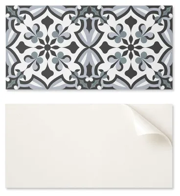 Immagine prodotto di Piastrelle in vinile autoadesive con elegante motivo floreale, 10 x 40 x 20 cm