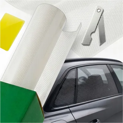 Obrázok produktu pre Dekoratívna Fólia Na Okná Auta S Bielymi Bodkami, Rozmery 50 × 300 Cm
