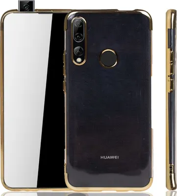 Immagine prodotto di Custodia protettiva in silicone trasparente color oro per Huawei Y9 2019