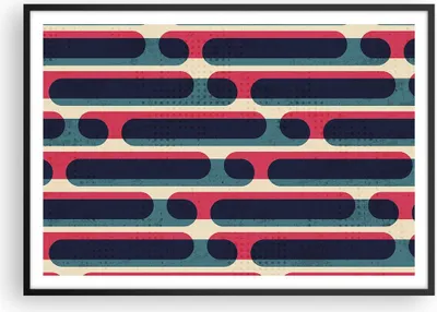 Produktbild von Gerahmtes Poster - Schwarzer Rahmen - Abstraktion Muster Modern - 100x70 cm - Wand Bild - Wanddeko - Wandbilder - Wandposter - Bilderrahmen - Bilder - Kunstdruck - Wandbild - P2BAA100x70-4200